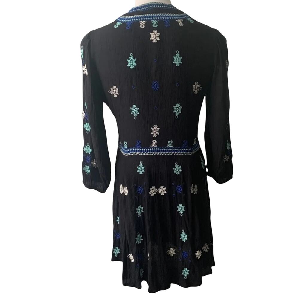 Free People Stargazer Swing Embroidered Mini Dress, Boho, Size Medium - Picture 3 of 10